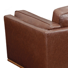 Brown Brooklyn Faux Leather Armchair